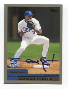 2000 Topps Carlos Febles Signed Card Baseball MLB Autograph AUTO