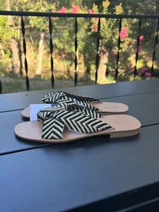 Universal Thread Women’s Sz 8.5 Sandals Louise Knotted Studded Slides Summer NWT - Picture 1 of 7