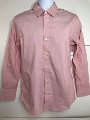 Camisa de vestir Old Navy para hombre Pro Signature manga larga botón ajustada pequeña nueva con etiquetas Foto 1 de 4