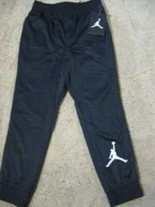 Nike Jordan Boys Mesh Athletic Sweat Pants Size 4 853245-023 Black - Picture 1 of 6