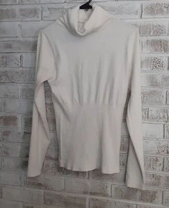 Chancen sind Rippstrick Seamless Rollkragen Gr. L Creme Vielseitig - Bild 1 von 5