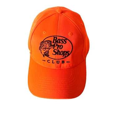 Gorra de béisbol Bass Pro Shops Club con correa trasera ajustable naranja neón para hombre Foto 1 de 4