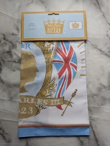 Alice Tait King Charles III Coronation Tea Towel 2023 Crest Union Jack Orb New - Picture 1 of 1