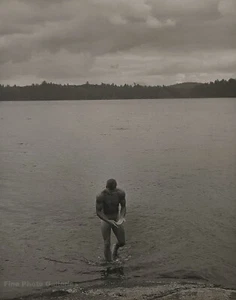 1988 Vintage BRUCE WEBER Outdoor Male Nude PAUL Lake Adirondack Photo Art 12X16 - Picture 1 of 1