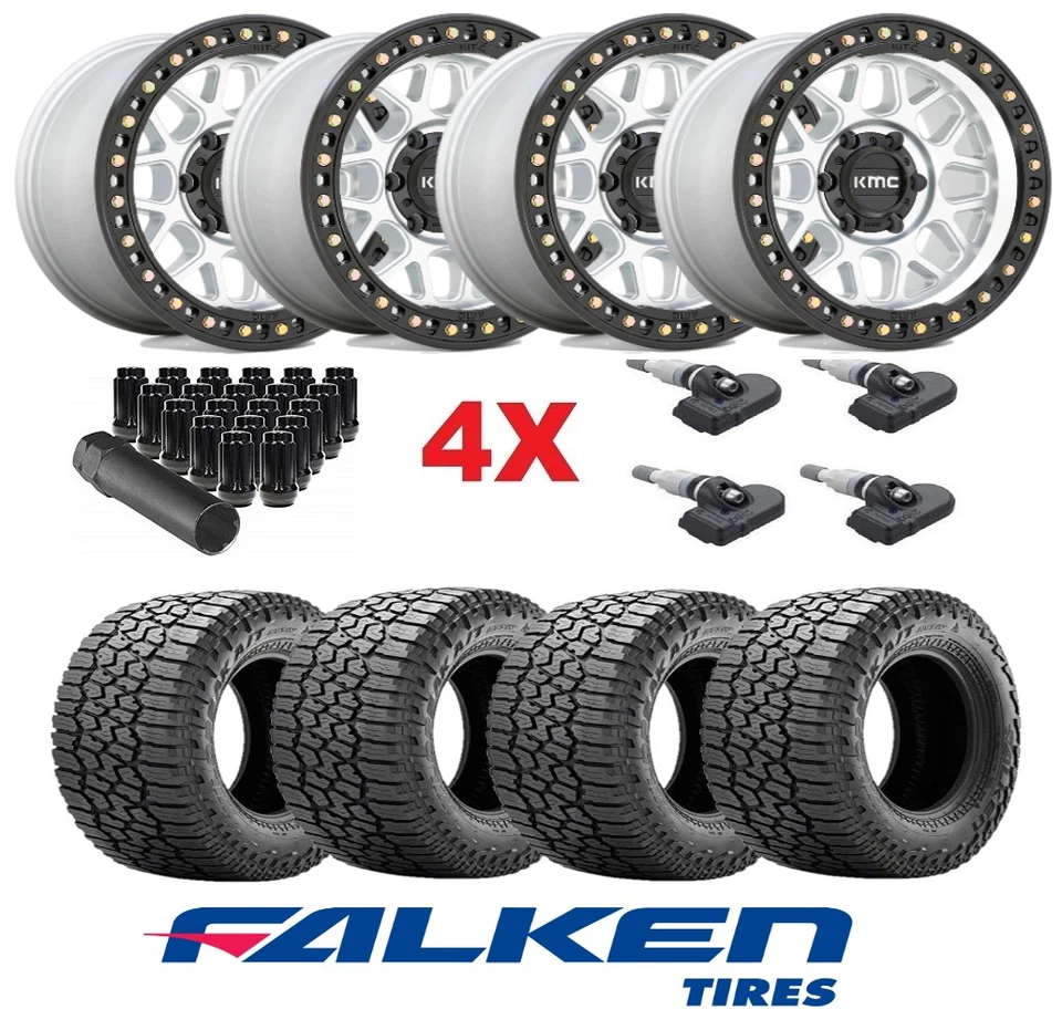 KMC GRS WHITE RIMS TIRES 2757017 KM549 FITS TOYOTA TACOMA 4RUNNER FREE SHIPPING Foto 1 de 4