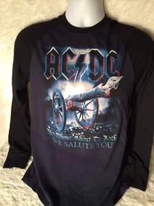 AcDc Baseball Shirt For Those  About To Rock We Salute You Medium - Picture 1 of 3