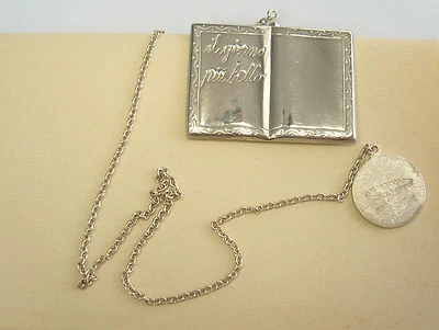 Segnalibro con LIBRO "il giorno più bello" in Argento 925 - Comunione - Cresima - Immagine 1 di 4