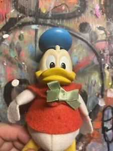 DISNEY DONALD DUCK PLUSH VINTAGE APPLAUSE CHRISTMAS MINI STUFFED ANIMAL 6 INCH - Picture 1 of 3