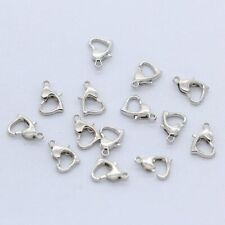 Heart Shape Lobster Clasp Metal Plated Hook Chain Jewelry Making Findings 20pcs