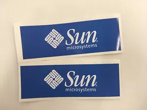 sun microsystems laptop sticker 15x5 cm vintage sticker logo desktop server - Foto 1 di 2