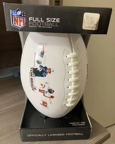 Tom Brady Record Holder Official White NFL Football (Boxed) New Cover