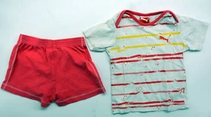 Originale Set Bambino Pantaloni E Maglietta Di Puma Misura 6-9M 74 - Foto 1 di 2