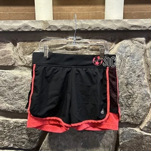 Justice Girl’s Soccer Shorts Over Spandex Activewear Athletic Fitness Black 12 - Picture 1 of 11