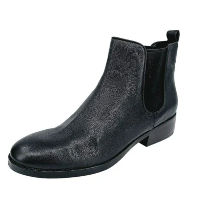 Botines Cole Haan Landsman 8 Cuero Negro Pull On Puntera Almendra Lateral Gore Elastizados Foto 1 de 4