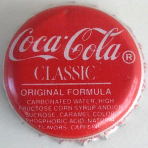 COCA-COLA CLASSIC Original Formula used Soda CROWN, Bottle CAP, Atlanta, GEORGIA - Picture 1 of 3