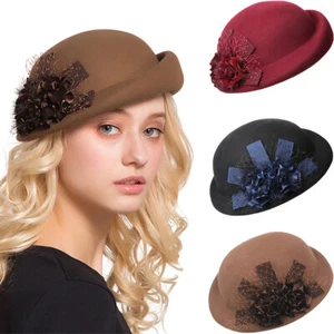 Boina de lana para mujer otoño e invierno boinas de lana moda versátil sombrero de copa - Imagen 1 de 15