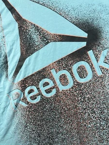 REEBOK Boys 2XL Teen 18 T Shirts Sky Blue NEW Crew Graphic Logo Short Sleeve NWT - Picture 1 of 12