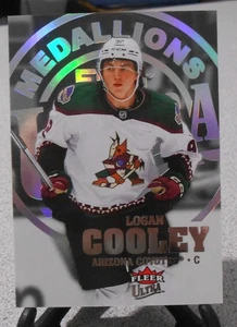 2023-24 Upper Deck Fleer Ultra Medaglioni Logan Cooley #M-4 Rookie RC - Foto 1 di 2