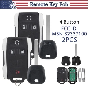 2 For 2014 2015 2016 2017 2018 2019 Chevrolet Silverado Remote Fob+ Ignition Key - Picture 1 of 10