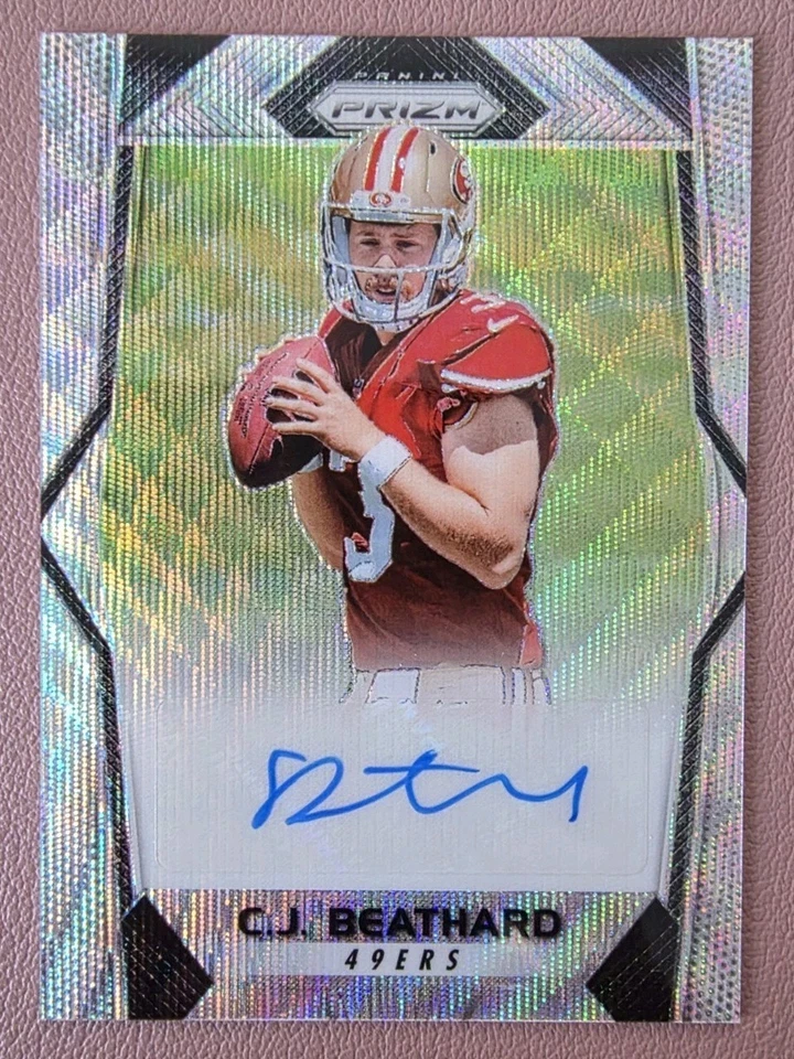 2017 Panini Prizm Rookie Autographs Blue Wave C.J. Beathard Rookie Auto RC /149 - Image 1 of 2