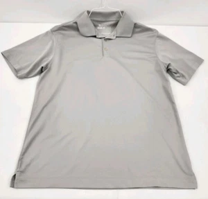 Nike Dri Fit Gray Men’s 3 Button Polo Shirt Athletic Wear Size Medium - Picture 1 of 13