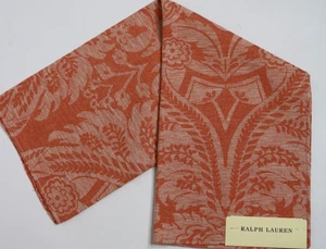 Ralph Lauren 24"X26" Tela Remanente "Damasco Standish" Color Orangerie - Imagen 1 de 5