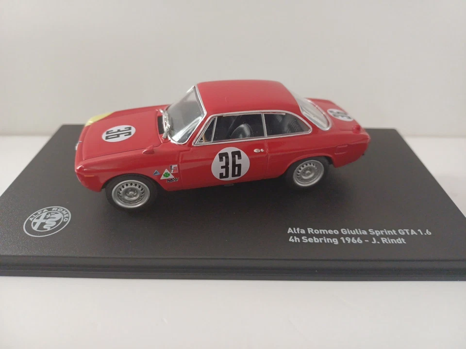 072 Perfect 1/43 Alfa Romeo Giulia Sprint GTA 1.6 4h Sebring 1966 Centauria  - Immagine 1 di 4