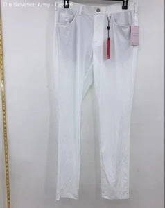 Redvanly Mens White Flat Front 5-Pocket Design Straight Leg Chino Pants Sz L/34 - Picture 1 of 9