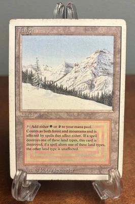 Mtg Taiga Revised Edition Dual Land Rare Heavy Play HP Magic The Gathering - Image 1 of 2