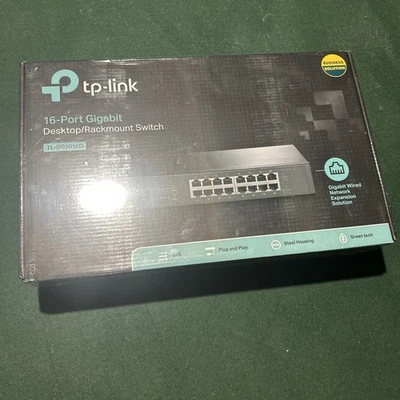 TP-Link 16 Port Desktop/Rackmount Network Gigabit Switch - TL-SG1016D - Image 1 of 3