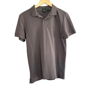 Camisa Polo Hugo Boss Pima Algodón Para Hombre Mediana Calce Regular Gris Informal - Imagen 1 de 6