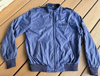 Chaqueta de bombardero mecánica Ford Motorsport vintage de los años 80 para hombre mediana azul marino LEER  Foto 1 de 4