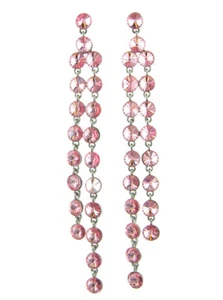 💖🌟Helen's Heart 5488 Lt Rose Swarovski Crystal Drop Earrings🌟💖 - Imagen 1 de 1