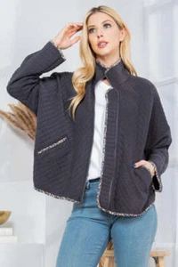 Quilt Jacket with Pockets - Picture 1 of 8