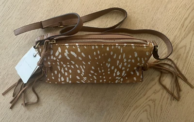 Lucky Brand purse crossbody genuine  leather hair calf New! Retails 158. - Image 1 of 4