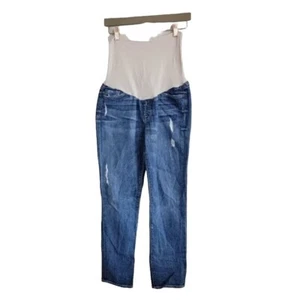 EUC 7FAM 7 For Mankind Maternity Straight Ankle Jeans Size 27 - Picture 1 of 7