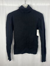 Rachel Parcell Women's Puff Shoulder Wool Turtleneck Sweater Black S NWT N1157