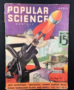Popular Science Magazine Vintage April 1936 ADs Queen Mary Ocean Liner - Picture 1 of 7