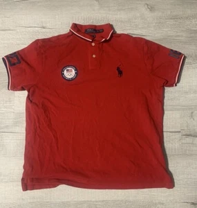 Polo Ralph Lauren 2016 United States Olympic Team Short Sleeve Red Polo XL USA - Picture 1 of 14