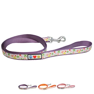 Pet Soft Floral Puppy / Dog Leash width 3/4 Inch 5 foot by Pawtitas - Picture 1 of 7