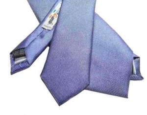 Cravatta tinta unita cangiante blu jeans silk effetto metallo seta made in Italy - Picture 1 of 5
