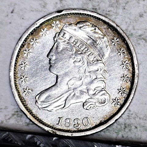 1830 Bust Dime - Medium 10c - XF Details (#45284) Cover