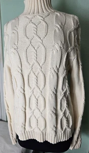 Chaps 1-Frontier Double Cream Mock Neck Sweater NWT X-Large - Picture 1 of 8