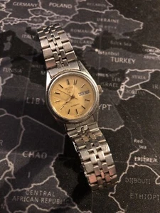 Seiko Automatic Watch Ladies Gold Tone - Picture 1 of 10