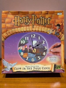 Harry Potter 2001 Make Your Own Glow In The Dark Clock New Collectors Rare - Picture 1 of 6