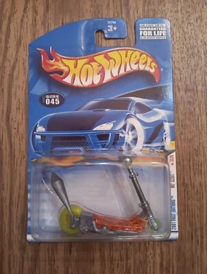 Scooter Mattel Hot Wheels 2001 primeras ediciones Mo' Scoot 33/36 #045 naranja amarillo Foto 1 de 4