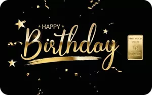 Goldbarren 1 Gramm 999.9 Gold Happy Birthday Heimerle und Meule FineCard - Bild 1 von 7