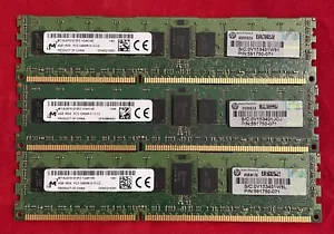 Lot Of (3) Micron 4GB PC3-10600R (mt18jsf51272pz-1g4k1he) - Picture 1 of 2