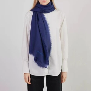 Burberry Scarf 100% Cashmere Made In Italy Lupin Solid Size 180X90 - Picture 1 of 8