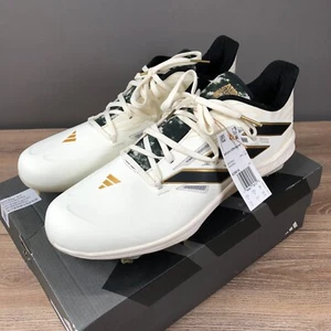 Adidas Adizero Afterburner 9 Men’s Sz 13 Baseball Cleats IG9616 White Gold NEW - Picture 1 of 13
